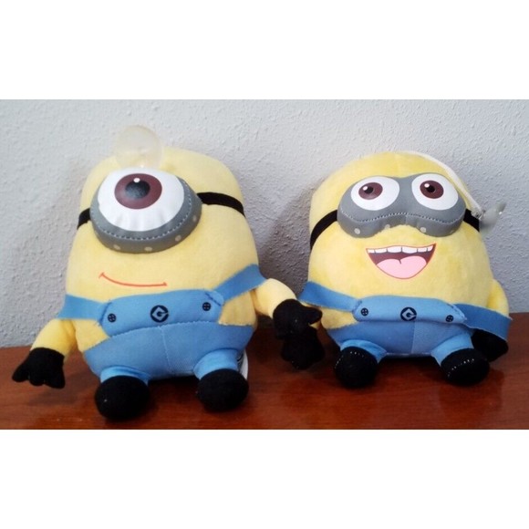 Despicable Me 2 King Bob & Stuart 7''Minion Plush Hang Suction Cup Stuffed Toy - Picture 1 of 12
